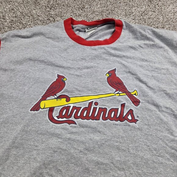 Vintage St Louis Cardinals T Shirt Mens 2XL LEE Birds On The Bat Graphic - Picture 3 of 7